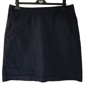 Tommy Hilfiger Y2K Flat Front A-line Navy Blue Mini Skirt. Sz. 14